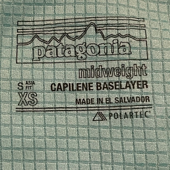 Patagonia Capilene Midweight Crew Neck Baselayer Top Howling Turquoise Size XS - Picture 3 of 8